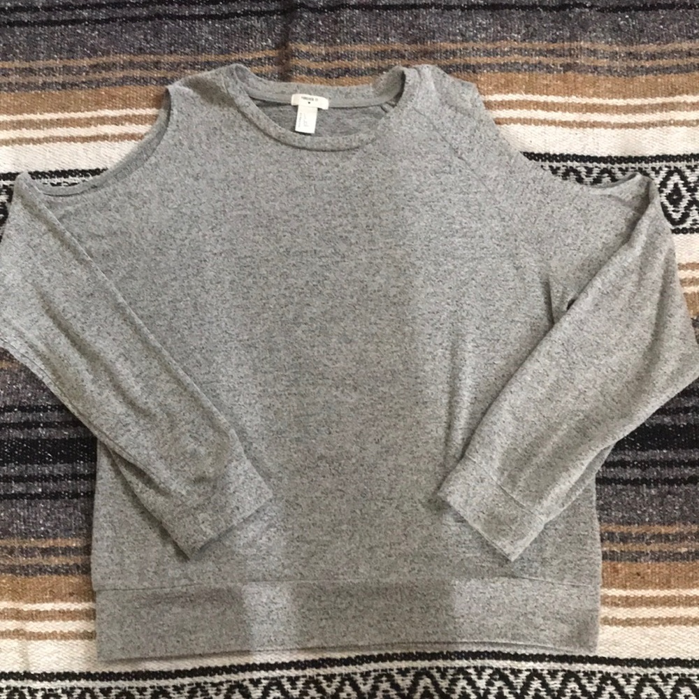 Forever21 open shoulder crew, long sleeve